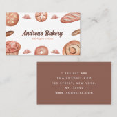 Waterverf brood met brood en gebak visitekaartje (Voorkant / Achterkant)