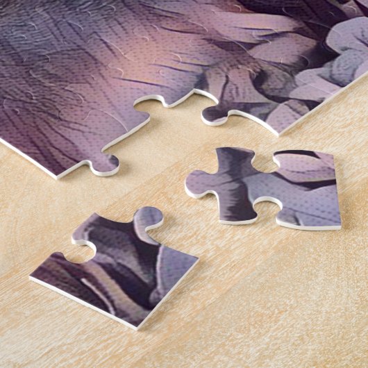 Waterverf Brown Bunny Rabbit kunst Legpuzzel (Zijkant)