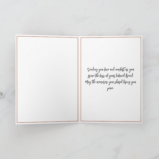 Waterverf Brown & White Paw Print Huisdier sympath Kaart (Binnen)