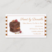 Waterverf Brownie Bakkerij Sweets Visitekaartje (Voorkant)