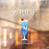 Waterverf Bruid Cocktail Wedding Bar Teken Cling Raamsticker (Vel 2)