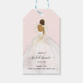 Waterverf Bruid in Gown Bruidsdouche Uitnodiging Cadeaulabel (Voorkant)