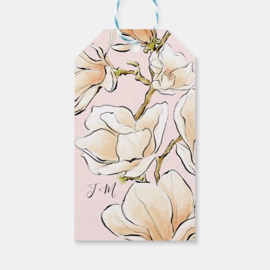 Waterverf Bruid in Gown Bruidsdouche Uitnodiging Cadeaulabel (Achterkant)