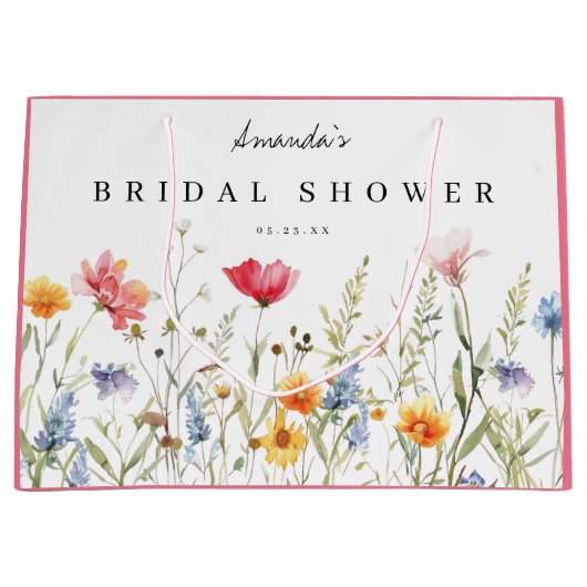 Waterverf Bruidsmeisjes Bruiloft Groot Cadeauzakje (Voorkant)