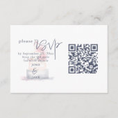 Waterverf bruidstaart Illustratie QR Code Informatiekaartje (Voorkant)