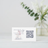 Waterverf bruidstaart Illustratie QR Code Informatiekaartje (Staand voorkant)