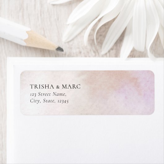 Waterverf bruiloft-adreslabel etiket (Insitu)