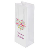 Waterverf bruiloft bridesmaïde wijn gunsttas cadeautas (Voorkant Gekanteld)