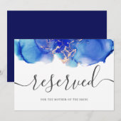 Waterverf Bruiloft Gereserveerd Zitbord Kaart (Voorkant / Achterkant)