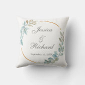 Waterverf bruiloft gooipijp kussen (Achterkant)