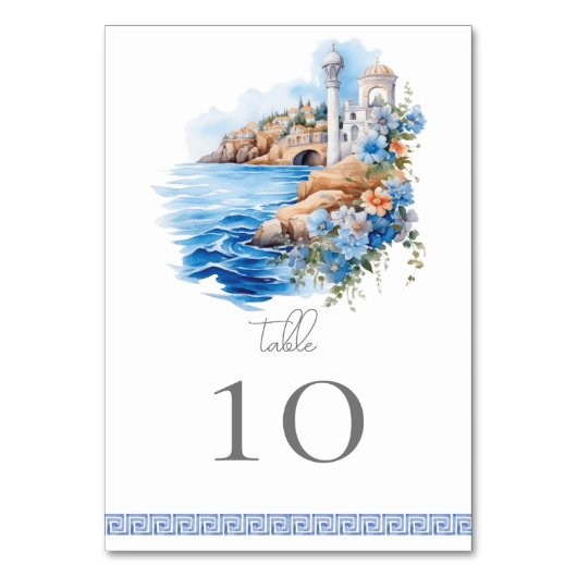 Waterverf Bruiloft Griekenland Kaart (Voorkant)