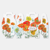 Waterverf bruiloft met patroon van oranjerode klap bedankdoosjes (Ongevouwen)