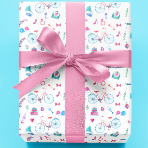 Waterverf bruiloft thema cadeaupapier