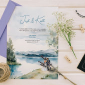 Waterverf bruiloft uitnodiging Kaart
