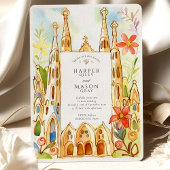 Waterverf bruiloft van Gaudí Kaart