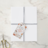 Waterverf Bruilofts Bruidsmeisjesontbijt Vlinderme Cadeaulabel (Met Touw)