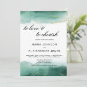 Waterverf bruin goudbruin glitter bruiloft kaart (Staand voorkant)