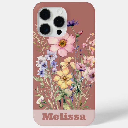Waterverf Bruin Neutral Spring Wildflower Meadow Case-Mate iPhone Case (Achterkant)