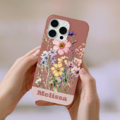 Waterverf Bruin Neutral Spring Wildflower Meadow Case-Mate iPhone Case