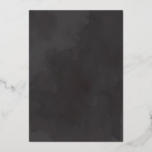 waterverf bruinkool bruinkool folie uitnodiging (Achterkant)