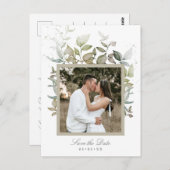 Waterverf bruinkoolfoto met datum briefkaart (Voorkant / Achterkant)