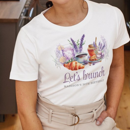 Waterverf Brunch Verjaardag gepersonaliseerd T-shirt