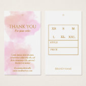 Waterverf Brush Gold Hang label Visitekaartje (Voorkant /achterkant)