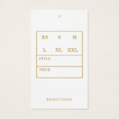 Waterverf Brush Gold Hang label Visitekaartje (Achterkant)