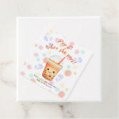 Waterverf Bubble Tea Pop het! Als ze pop! Bedankjes Labels (In situ)