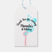 Waterverf Bubble Wand Pop Pop Birthday Cadeaulabel (Voorkant)