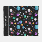 Waterverf buitenruimtecentrales - Aangepaste melkw Fleece Deken (Voorkant (Horizontaal))