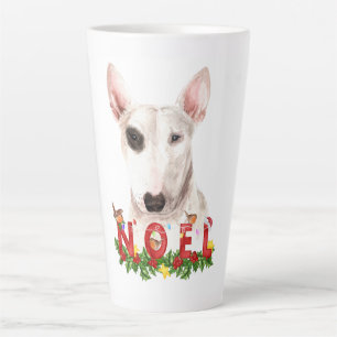 Waterverf Bull Terrier Noel Kerstmis Latte Mok