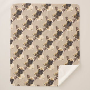 Waterverf Bulldog Dog Pet Sherpa Blanket Deken