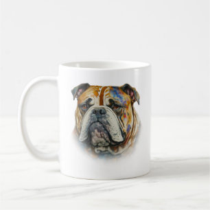 Waterverf Bulldog Koffiemok