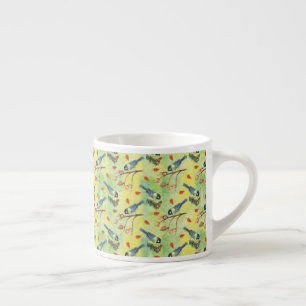 Waterverf Bullfinch, Waterverf vogels Espresso Kop