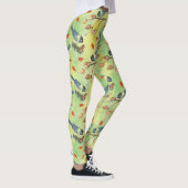 Waterverf Bullfinch, Waterverf vogels Leggings (Rechts)