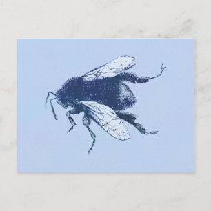 Waterverf Bumble Bee Briefkaart