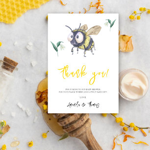 Waterverf Bumble Bee - Dank u Bedankkaart