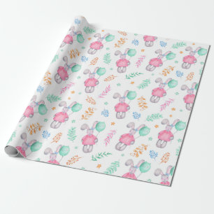 Waterverf Bunnies Cadeaupapier