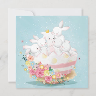 Waterverf Bunnies in de tragere paaseieren