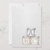 Waterverf Bunny Baby Gender Reveal Kaart (Achterkant)