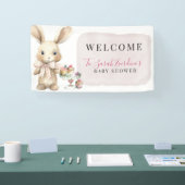 Waterverf Bunny Baby shower Banner (Beurs)