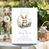 Waterverf Bunny Baby shower Spring Theme Kaart