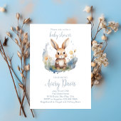 Waterverf Bunny Baby shower Spring Theme Kaart