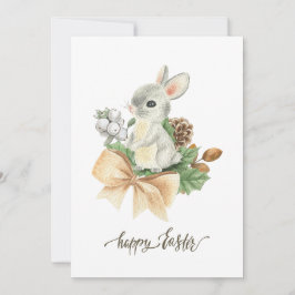 Waterverf bunny boho Happy easter Feestdagenkaart