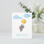 Waterverf Bunny Easter Feestdagenkaart (Staand voorkant)