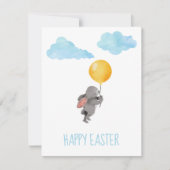 Waterverf Bunny Easter Feestdagenkaart (Voorkant)