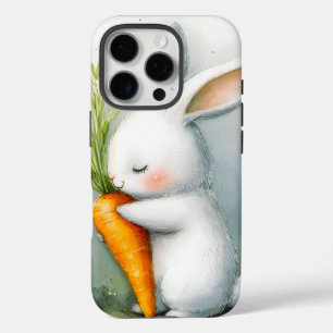 Waterverf Bunny Happy Harvest iPhone 16 Pro Hoesje