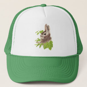 Waterverf Bunny Rabbit Animal Natuur Art Trucker Pet
