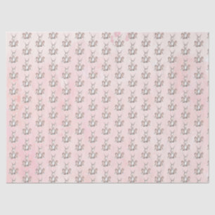 Waterverf Bunny Rabbit-coördinator Tissuepapier